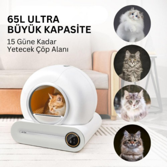Akıllı Otomatik Kedi Tuvaleti resmi