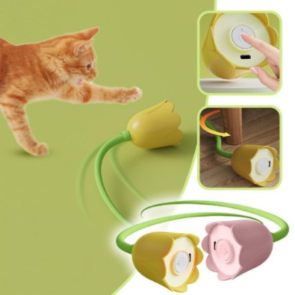 Hareketli Çiçek Kedi Oyuncağı resmi