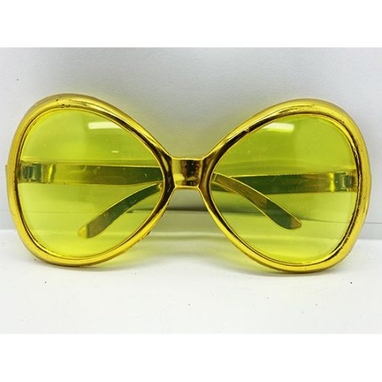 Altın Renk Yeşilçam Nostalji 80li Yıllar 90lı Yıllar Parti Gözlüğü  7x16 cm resmi