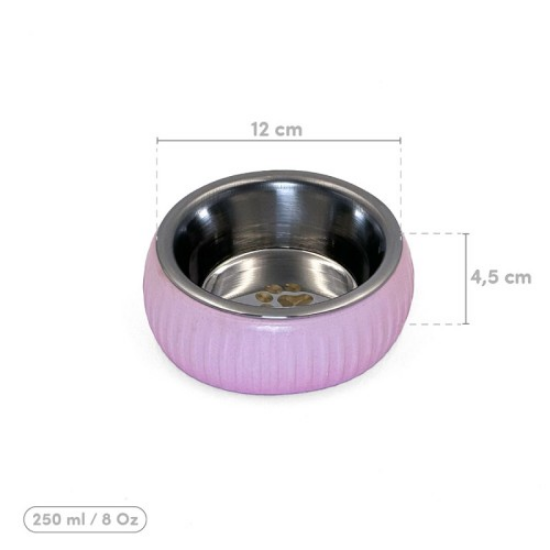 Mikopet Organik Seramik Mama Kabı Pembe resmi