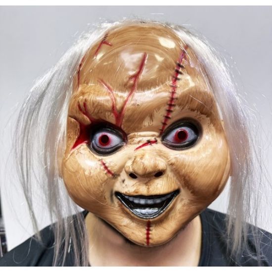 Beyaz Saçlı Chucky Maskesi resmi