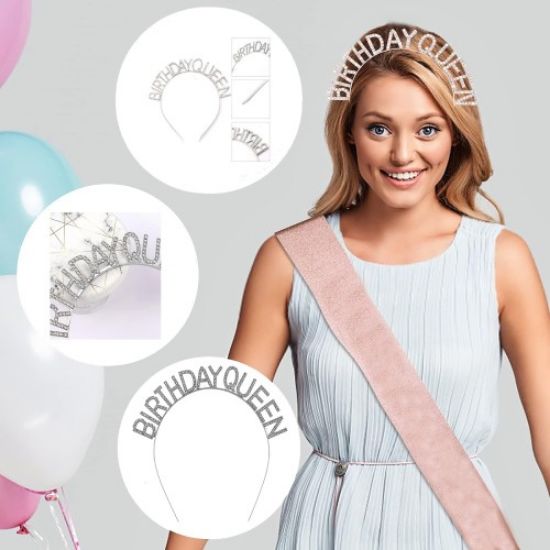 Birthday Queen Yazılı Kraliçe Taç resmi