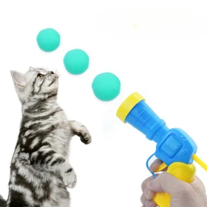 Peluş Top Atan İnteraktif Kedi Oyuncağı resmi
