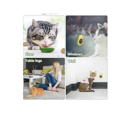 Avokado Tasarımlı Kedi Yalama Topu resmi