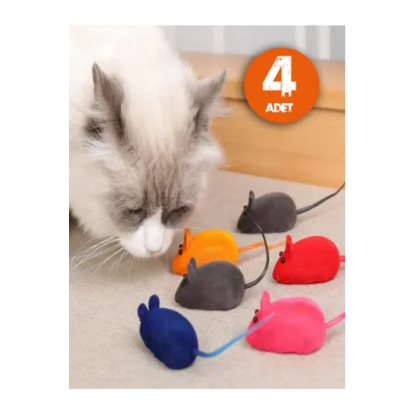 Kedi Eğitim Oyun Faresi 4 Adet resmi