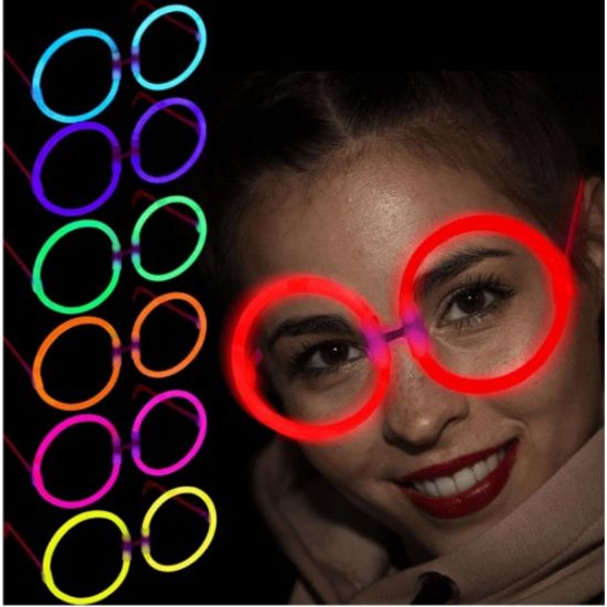Glow Stick Yuvarlak Gözlük 12 Adet resmi