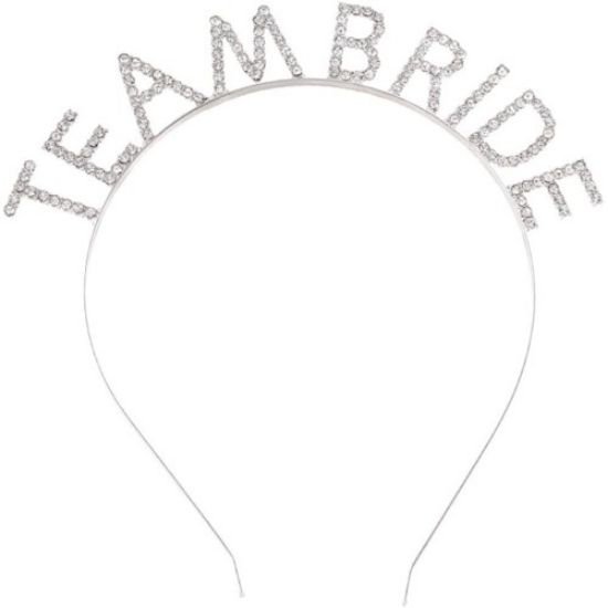 Gümüş Kaplama Kristal Taşlı Team Bride Taç resmi