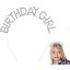 Gümüş Kristal Taşlı Birthday Girl Tacı resmi