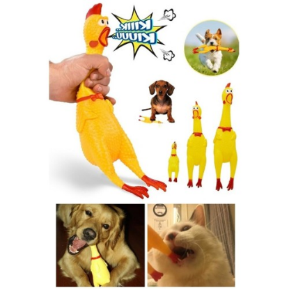 Ses Çıkaran Tavuk Kedi Köpek Oyuncağı 38 cm. resmi