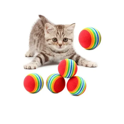 Sünger Kedi Köpek Çiğneme Ve Oyun Topu 4 Adet resmi
