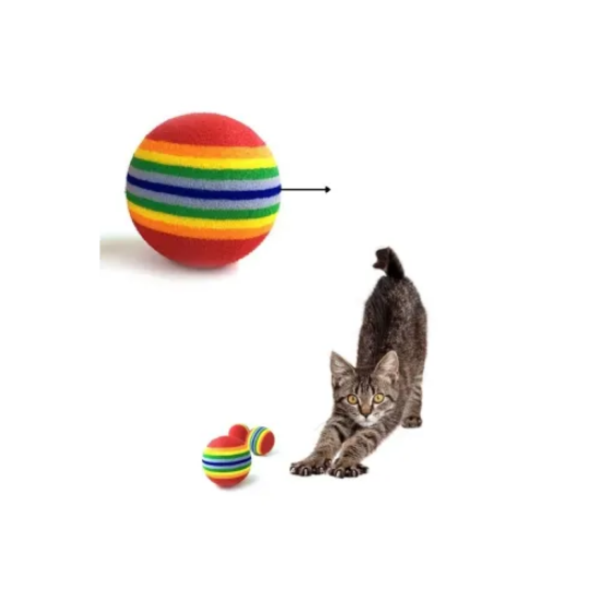 Sünger Kedi Köpek Çiğneme Ve Oyun Topu 4 Adet resmi