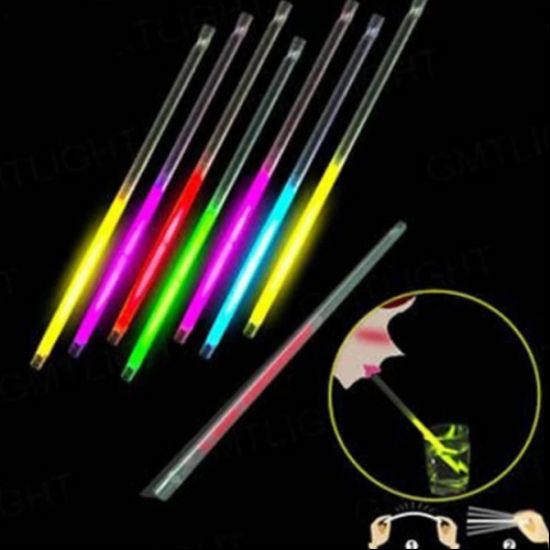 Karanlıkta Parlayan Glow  Fosforlu Pipet 3 Renk 3 Adet resmi