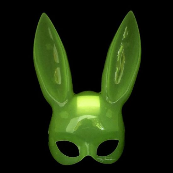 Karanlıkta Yanan Glow Floresan Tavşan Maskesi resmi
