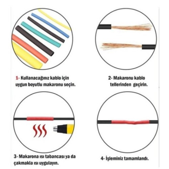Kablo Koruyucu Makaron Seti 560 Parça resmi