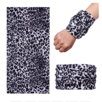 Açık Renk Leopar Baf Bandana Maske resmi