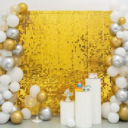 Altın Gold Renk Fon Perde Dekor resmi