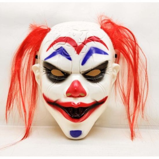 Kızıl Saçlı Joker Palyaço Maskesi  resmi