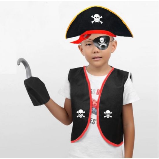 Korsan Kostüm Seti Çocuk Boy 4-6 Yaş  resmi