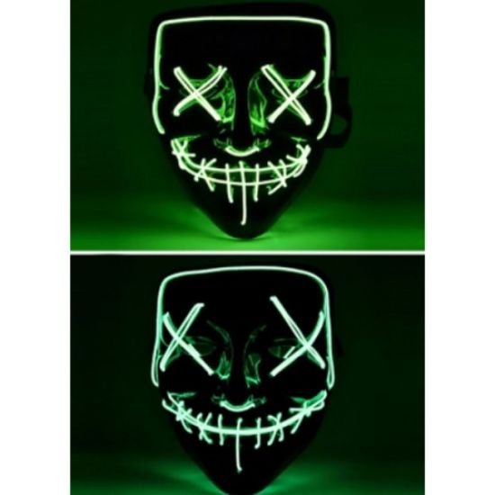 LED Işıklı Yeşil Maske resmi