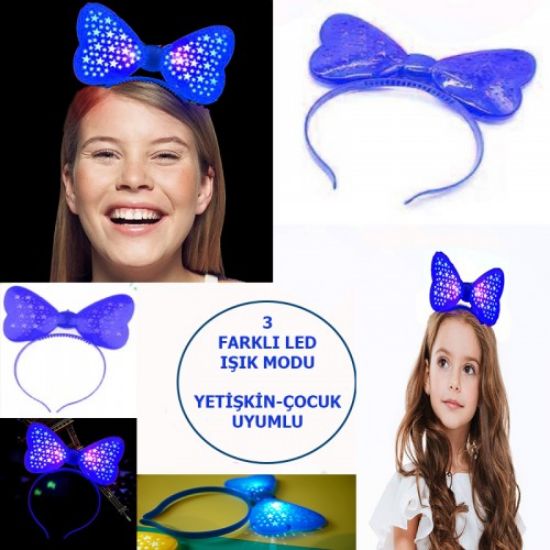Led Işıklı Yıldızlı Fiyonk Parti Tacı resmi