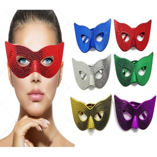 Metalize Parlak Maske Gözlüğü 6 Renk 6 Adet resmi