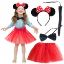 Minnie Mouse Kostüm Seti - Etek, Taç, Kuyruk, Papyon  resmi