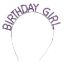 Mor Renk Kristal Taşlı Parlak Birthday Girl Yazılı Taç resmi