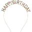 Renkli Kristal Taşlı Lüks Happy Birthday Taçı resmi