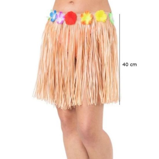 Saman Renk Püsküllü Hawaii Luau Hula Etek  resmi