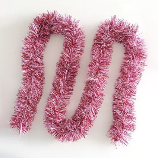 Simli Parti Süsü 2 Metre Pembe resmi