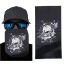Siyah Beyaz Kafatası Baskılı Buff Bandana 25x48 cm resmi