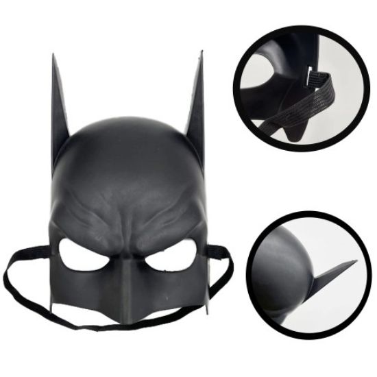 Siyah Çocuk Batman Maskesi Lastikli resmi