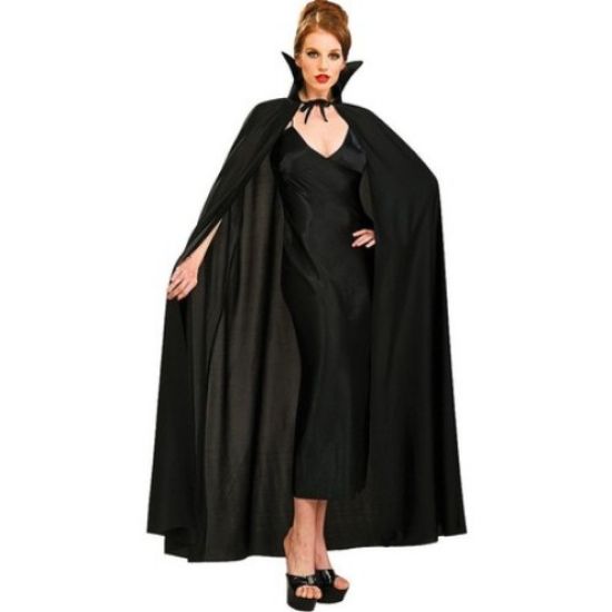 Siyah Renk Yakalı Halloween Pelerini 120 cm resmi