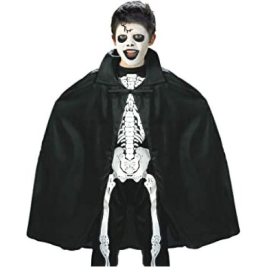 Siyah Renk Yakalı Halloween Pelerini 90 cm resmi