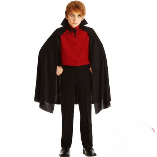 Siyah Yakalı Dracula Pelerini resmi