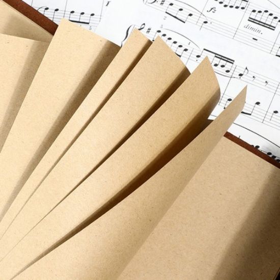 Deri Yaprak Desenli Defter Küçük Boy  resmi