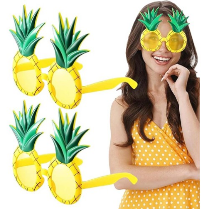 Tropikal Hawaii Ananas Şekilli Parti Gözlüğü  resmi