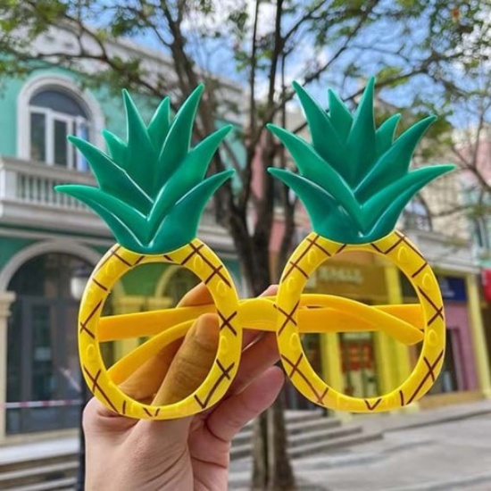 Tropikal Hawaii Ananas Şekilli Parti Gözlüğü  resmi