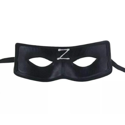 Zorro Maskesi Z Baskılı Lastikli resmi