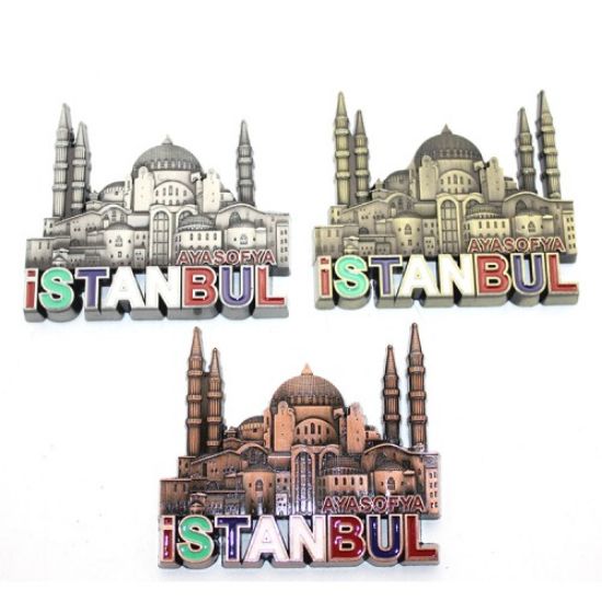 İstanbul Temalı Metal Magnet Model 6  resmi