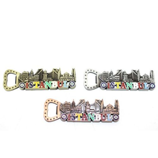İstanbul Temalı Metal Magnet ve Açacak Model 3  resmi