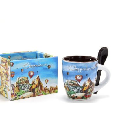 Kaşıklı Yöresel Kahve Fincanı Tekli Model 1  resmi