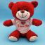 Kırmızı I Love You Tişörtlü Peluş Ayıcık resmi