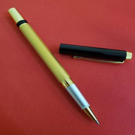 Kutulu Metal Roller Gold Siyah Kalem  resmi