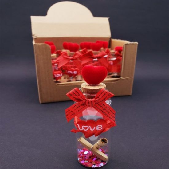 Love Kalpli Dilek Şişesi resmi
