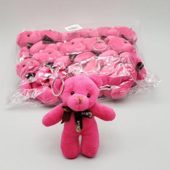 Mini Ayıcık Anahtarlık Pembe Renk  resmi