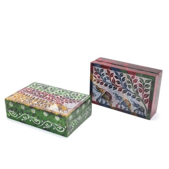 Obsidian Taşı Kutu Model 1  resmi