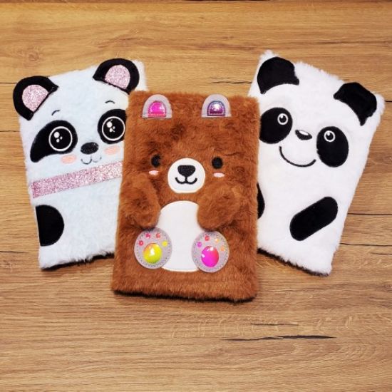 Panda Tasarımlı Peluş Defter resmi