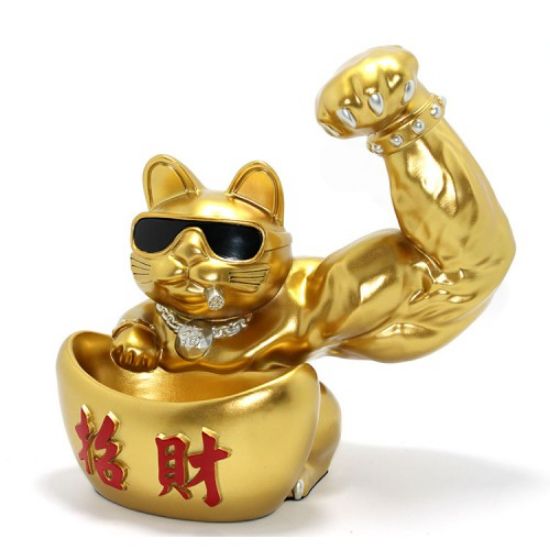 Polyester Şanslı Kedi Figürü Model 4 resmi