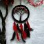 Siyah Kırmızı Hayat Ağacı Dream Catcher  resmi